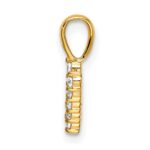 14k 1/10 carat Lab Grown Diamond VS/SI+ G+ Complete Letter V Initial Pendant - Image 2