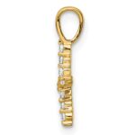 14k 1/8 carat Lab Grown Diamond VS/SI+ G+ Complete Letter X Initial Pendant - Image 2