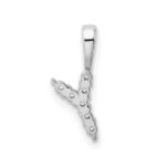 14k White Gold 1/15 carat Lab Grown Diamond VS/SI+ G+ Complete Letter Y Initial Pendant - Image 3