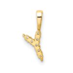14k 1/15 carat Lab Grown Diamond VS/SI+ G+ Complete Letter Y Initial Pendant - Image 3