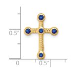 14k Sapphire Cross Chain Slide - Image 3
