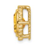 14k 8x6mm Oval Citrine Beaded Edge Chain Slide - Image 2