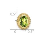 10k Oval Peridot Chain Slide - Image 3