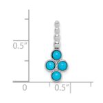 14k White Gold Turquoise Pendant - Image 3