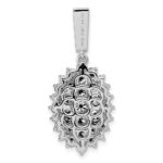 14k White Gold 2 1/2 carat Lab Grown Diamond VS/SI G+ Complete Cluster Pendant - Image 3