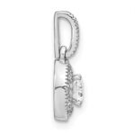 14k White Gold 1/2 carat Lab Grown Diamond VS/S FGH Oval Complete Vintage Pendant - Image 2