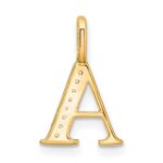 10K Diamond Letter A Initial Pendant - Image 3