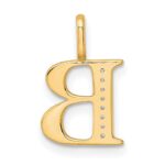 14k Diamond Letter B Initial Pendant - Image 3