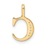 14k Diamond Letter C Initial Pendant - Image 3