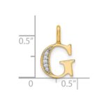 10K Diamond Letter G Initial Pendant - Image 4