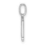 14K White Gold Diamond Letter H Initial Pendant - Image 2