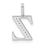 14K Diamond Letter Z Initial Pendant - Image 2