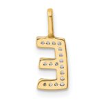 14K  Gold Diamond Letter E Initial Pendant - Image 3