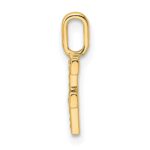 14K  Gold Diamond Letter F Initial Pendant - Image 2