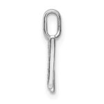 14K White Gold Diamond Letter N Initial Pendant - Image 2