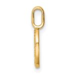 14K Gold Diamond Letter O Initial Pendant - Image 2