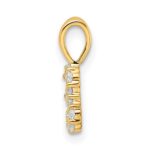 14K Diamond Number 3 Pendant - Image 2