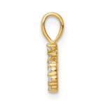 14K Diamond Number 5 Pendant - Image 2