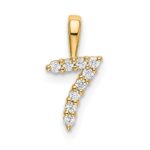 14K Diamond Number 7 Pendant