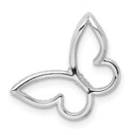 14k White Gold Polished Butterfly Diamond Chain Slide - Image 4