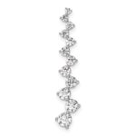 14k White Gold 1 carat Lab Grown Diamond VS/SI+ G+ Fashion Bar Chain Slide Pendant