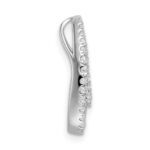 14k White Gold 1/2 carat Lab Grown Diamond VS/SI+ G+ Complete Teardrop Cluster Chain Slide Pendant - Image 2