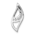 14k White Gold 3/8 carat Lab Grown Diamond VS/SI+ G+ Complete Fashion Chain Slide Pendant - Image 3