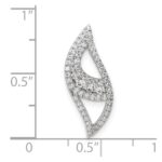 14k White Gold 3/8 carat Lab Grown Diamond VS/SI+ G+ Complete Fashion Chain Slide Pendant - Image 4