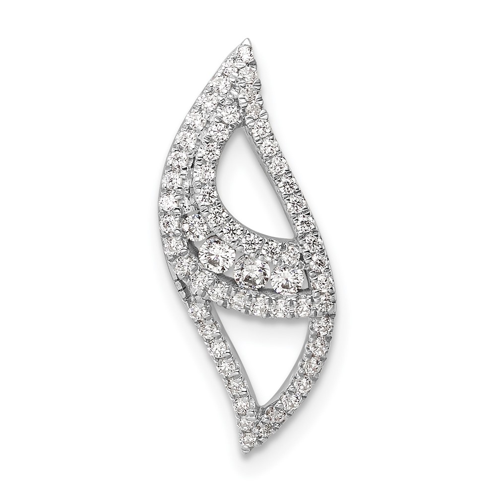 PM9673-038-WAA.jpg 14k White Gold 3/8 carat Lab Grown Diamond VS/SI+ G+ Complete Fashion Chain Slide Pendant - Image 1