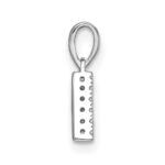 14K White Gold Diamond Letter A Initial with Bail Pendant - Image 2