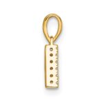 14K  Diamond Letter A Initial with Bail Pendant - Image 2