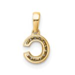14K  Diamond Letter C Initial with Bail Pendant - Image 3