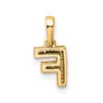 14K  Diamond Letter F Initial with Bail Pendant - Image 3