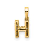 14K  Diamond Letter H Initial with Bail Pendant - Image 3