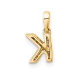 10K Diamond Letter K  Initial with Bail Pendant - Image 4