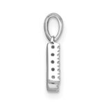 14K  White Gold Diamond Letter K  Initial with Bail Pendant - Image 2