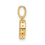 14K  Diamond Letter O Initial with Bail Pendant - Image 2