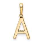 14K Diamond Letter A Initial Pendant - Image 3