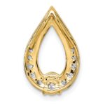 14k Polished 1/2 carat Diamond Teardrop Chain Slide - Image 3