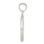 Wideband Distinguished Coin Jewelry Sterling Silver Polished and Diamond-cut 19.1 x 1.5mm $0.01 Screw Top Coin Bezel Pendant - Image 2