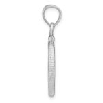 Wideband Distinguished Coin Jewelry Sterling Silver Polished and Diamond-cut 18 x 1.2mm $0.10 Screw Top Coin Bezel Pendant - Image 2