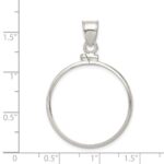 Wideband Distinguished Coin Jewelry Sterling Silver Polished 26.4 x 1.8mm Susan B. Anthony Screw Top Coin Bezel Pendant - Image 4