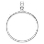 Wideband Distinguished Coin Jewelry Sterling Silver Polished 39.4 x 3.1mm 1 oz. Screw Top Coin Bezel Pendant - Image 3