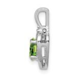 Sterling Silver Rhodium-plated Peridot & Diam. Pendant - Image 2