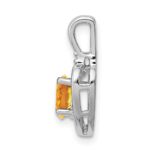 Sterling Silver Rhodium-plated Citrine & Diam. Pendant - Image 2