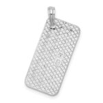 De-Ani Sterling Silver Rhodium-plated Polished and Textured Ocean City Maryland License Plate Pendant - Image 3