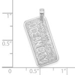 De-Ani Sterling Silver Rhodium-plated Polished and Textured Ocean City Maryland License Plate Pendant - Image 4