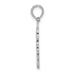 De-Ani Sterling Silver Rhodium-plated Polished Vertical OBX Pendant - Image 2