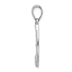 De-Ani Sterling Silver Rhodium-Plated Polished Dollar Sign In Horse Shoe Pendant - Image 2