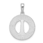 De-Ani Sterling Silver Rhodium-Plated Cape Cod with Lighthouse Circle Pendant - Image 3